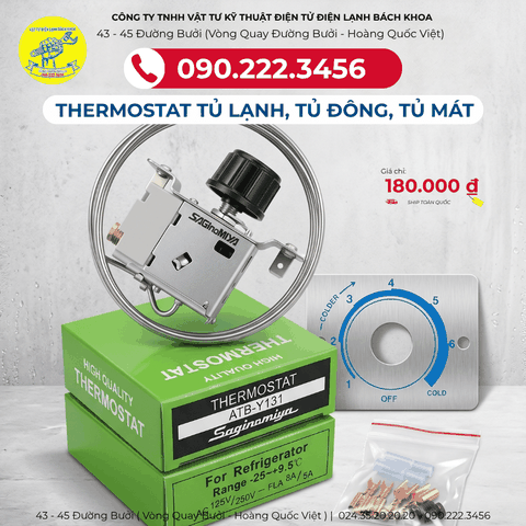 Cửa hàng bán Thermostat tủ lạnh, tủ đông, tủ mát ATB-Y131 tại Hà Nội 0902223456
