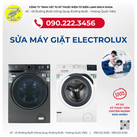 Sửa chữa máy giặt Electrolux tại khu vực Sân bay Gia Lâm  : 090.222.3456