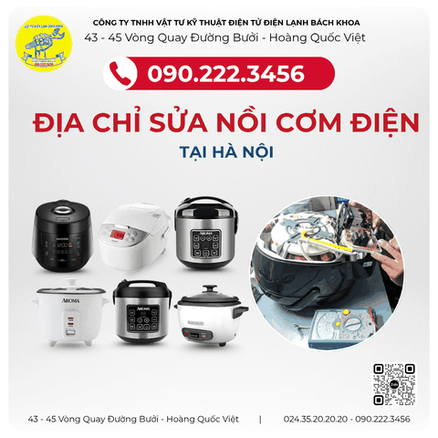 Địa chỉ sửa nồi cơm điện tại Hà Nội 0902223456