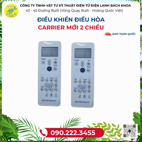 Điều khiển ĐIỀU HÒA carrier mới 2 chiều - 090.222.3455