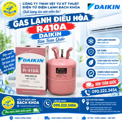 Gas lạnh điều hòa R410A Daikin chính hãng bán Toàn Quốc 0902223456