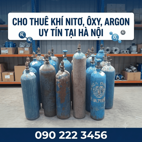 Cho thuê bình khí Nitơ, Ôxy, Argon Tại đường Giải Phóng - 0902223456