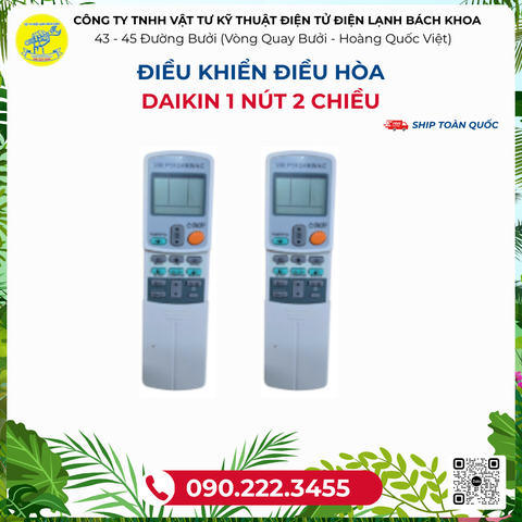 Điều khiển ĐIỀU HÒA daikin 1 nút 2 chiều - 090.222.3455