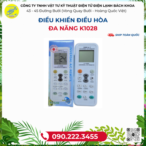 Điều khiển ĐIỀU HÒA đa năng k1028 - 090.222.3455