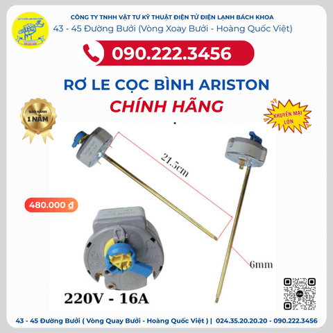BÁN RƠ LE CỌC BÌNH NÓNG LẠNH ARISTON CHÍNH HÃNG - 0902223456