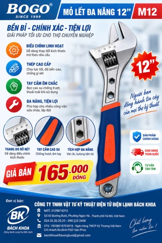 Mỏ lết đa năng 12" BOGO M12