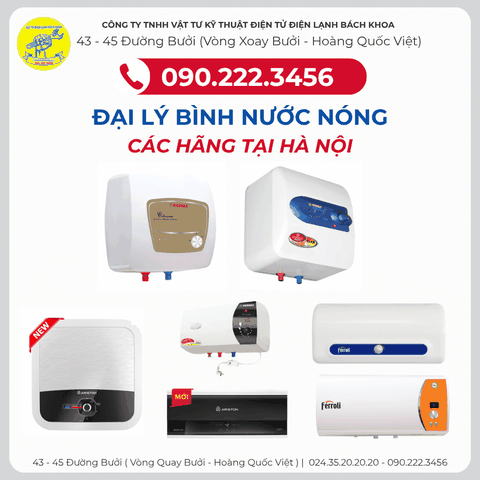 Đại lý bình nước nóng Ariston bán Online Tại KĐT Nam Thăng Long - 0902223456