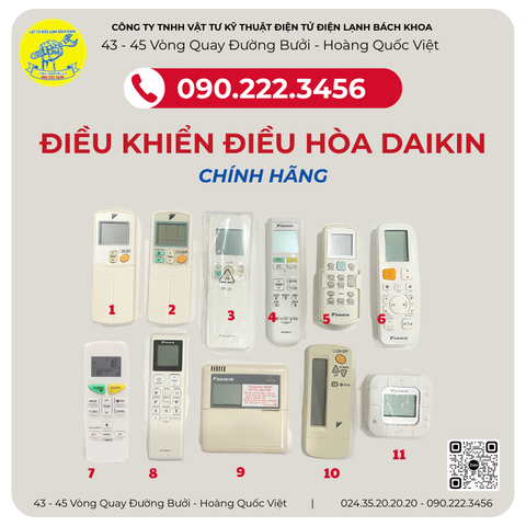 Mua Điều Khiển Điều Hòa Daikin Chính Hãng Tại Đường Láng Hạ -  090.222.3456