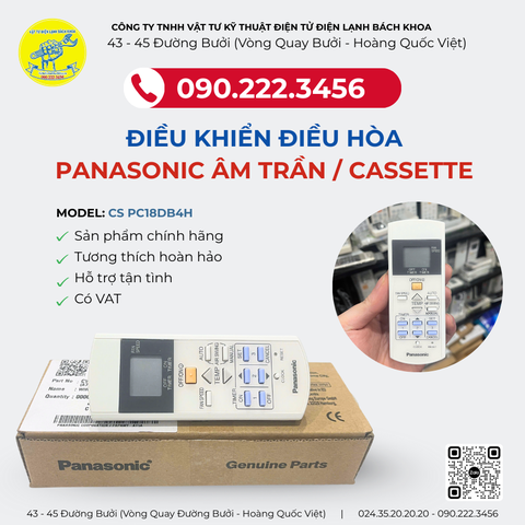 Điều khiển điều hoà Panasonic Âm trần CS-PC18DB4H