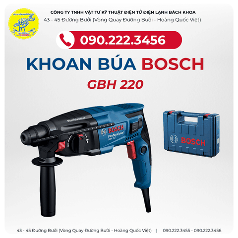 Khoan búa Bosch GBH 220 Chính Hãng 0902223456