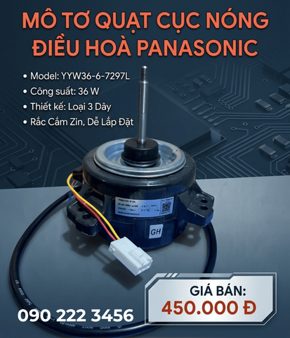 MÔ TƠ QUẠT CỤC NÓNG ĐIỀU HÒA PANASONIC 3 DÂY 36W