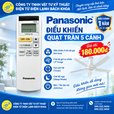 Điều khiển Quạt trần Panasonic 5 cánh