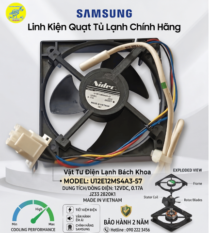 Quạt tủ lạnh Samsung 12VDC Chính Hãng Tại Hà Nội 0902223456