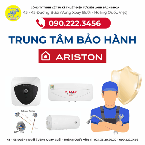 Trung tâm bảo hành sửa chữa bình nước nóng Ariston đường Hai Bà Trưng - 090.222.3455 - 090.222.3456