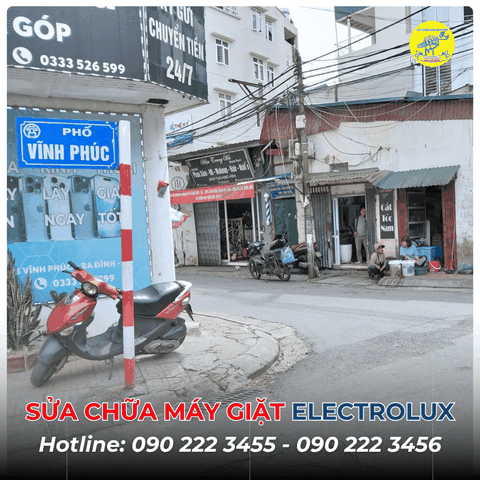 Sửa chữa máy giặt Electrolux tại Phố Vĩnh Phúc 0902223456