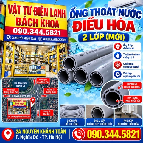 Địa chỉ bán Ống thoát nước điều hòa 2 lớp (mới) tại 2A Nguyễn Khánh Toàn 0903445821