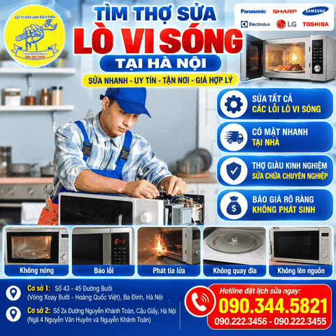 Tìm thợ sửa lò vi sóng tại đường Minh Khai 0903445821