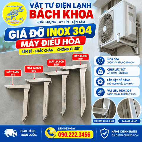 Cửa hàng bán Giá đỡ inox 304 tại KĐT Đại Kim 0902223456