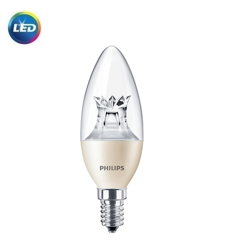 Bóng led MASTER LEDcandle DT 8-60W B40 E14 827 CL Philips