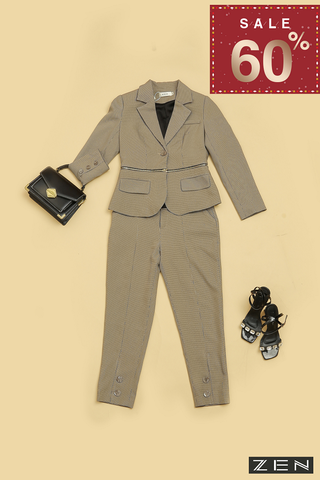 19/A027/M/01/ÁO VEST, DT, KHÓA EO, ZÍC ZẮC NÂU
