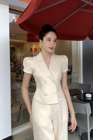 23/B003/M/02/BỘ ÁO VEST CT + QUẦN SUÔNG DÀI, BE