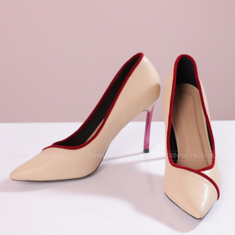 Lap pump viền đỏ nu mờ