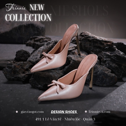 SFE MULES MŨI NHỌN NƠ SATIN