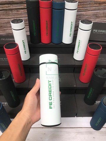 bình giữ nhiệt hiển thị nhiệt độ in logo