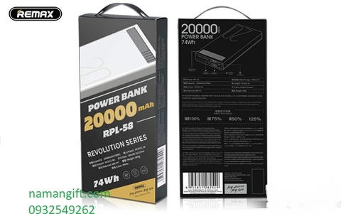 PIN REMAX RPL-58 20000mAh