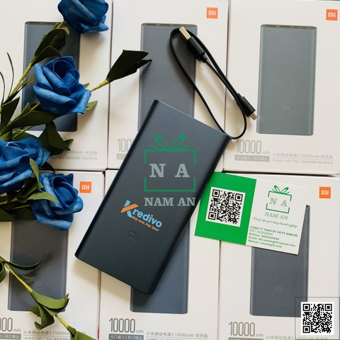 SẠC DỰ PHÒNG XIAOMI GEN 3 DUNG LƯỢNG 10000 MAH - IN LOGO KHÁCH HÀNG KREDIVO