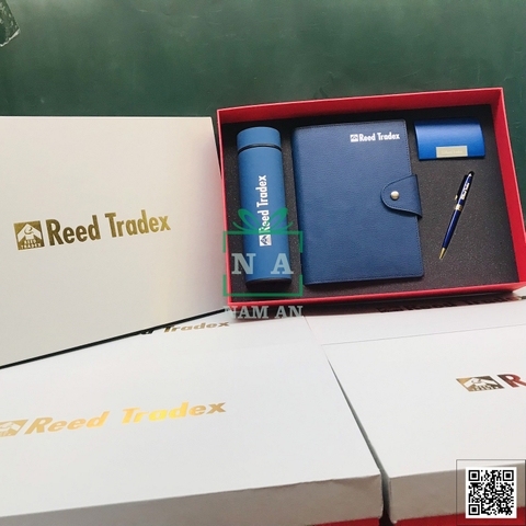 SET QUÀ TẶNG SỔ TAY, BÚT KÝ, BÌNH GIỮ NHIỆT, HỘP ĐỰNG NAMECARD IN LOGO