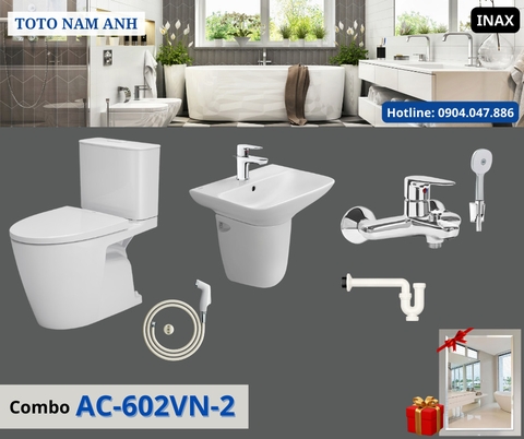 Combo INAX  AC-602VN – Chậu treo tường