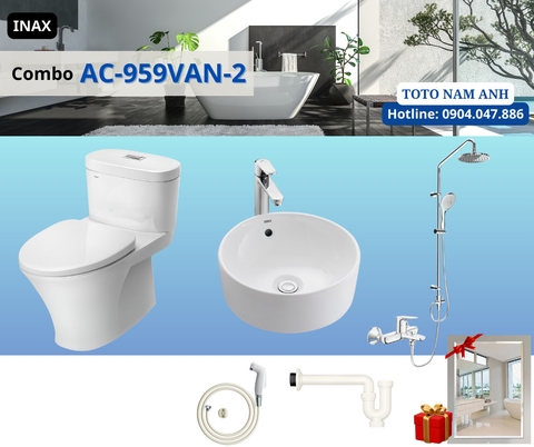 Combo INAX AC-959VAN – Chậu bàn đá