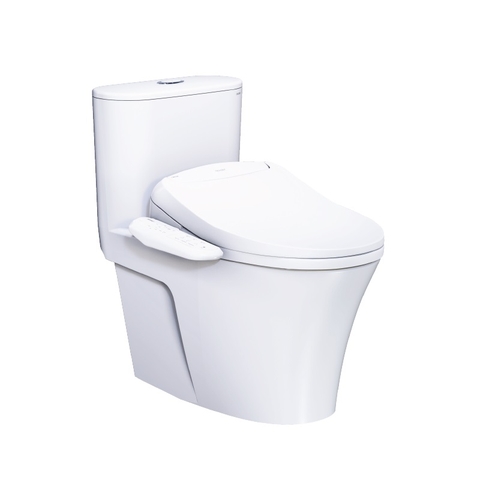 Bàn Cầu Một Khối kết hợp nắp điện tử Caesar C1395F + TAF400H