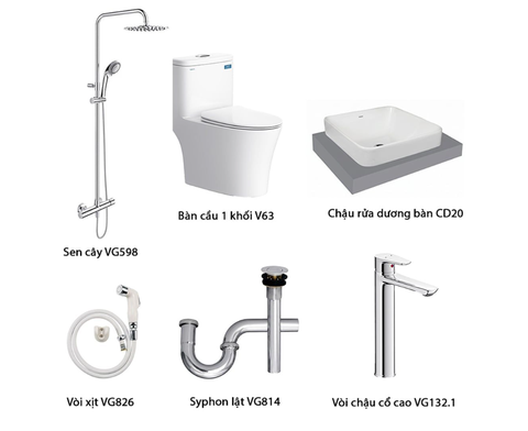 Combo bộ thiết bị vệ sinh Viglacera số 10