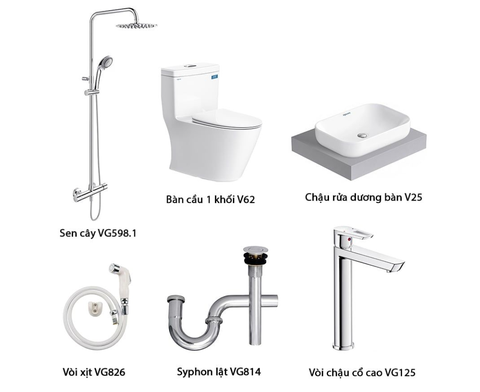Combo bộ thiết bị vệ sinh Viglacera số 11