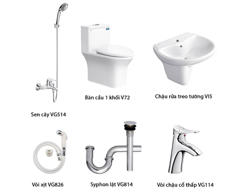 Combo bộ thiết bị vệ sinh Viglacera số 7