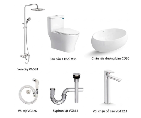 Combo bộ thiết bị vệ sinh Viglacera số 8