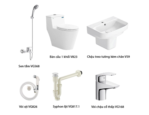 Combo bộ thiết bị vệ sinh Viglacera số 5