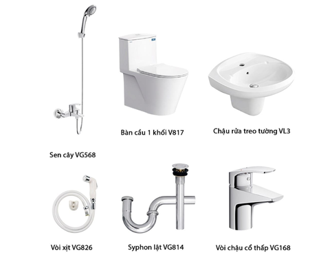 Combo bộ thiết bị vệ sinh Viglacera số 6