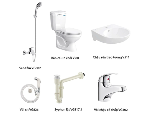 Combo bộ thiết bị vệ sinh Viglacera số 2