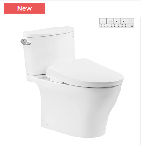 Bàn cầu TOTO, kèm nắp rửa điện tử CS767CRW23( nắp rửa dòng S7 - TCF47360GAA)