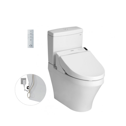 BÀN CẦU HAI KHỐI, NẮP RỬA ĐIỆN TỬ WASHLET CS945DNW6