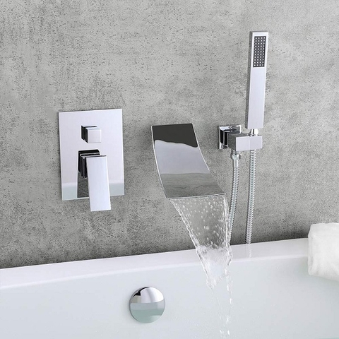 Vòi sen tắm bồn, vòi chậu lavabo âm tường nóng lạnh DL-5068W