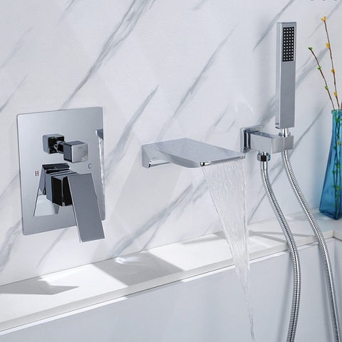 Vòi sen tắm bồn, vòi chậu lavabo âm tường nóng lạnh DL-5069W