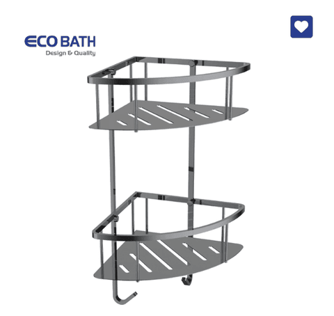 Kệ phòng tắm EcoBath EC4067-2BU mầu ghi xám ( kệ góc 2 tầng )