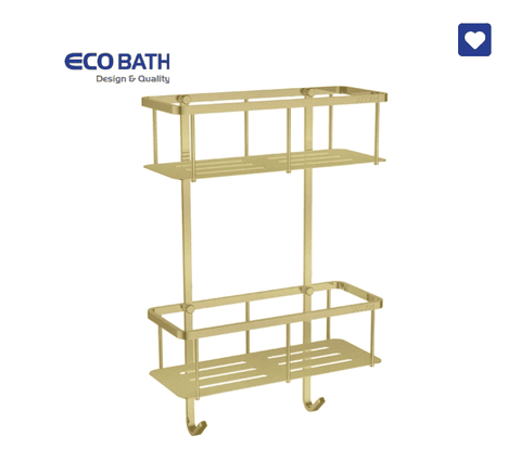 Kệ phòng tắm EcoBath EC4068-2BG vàng chải