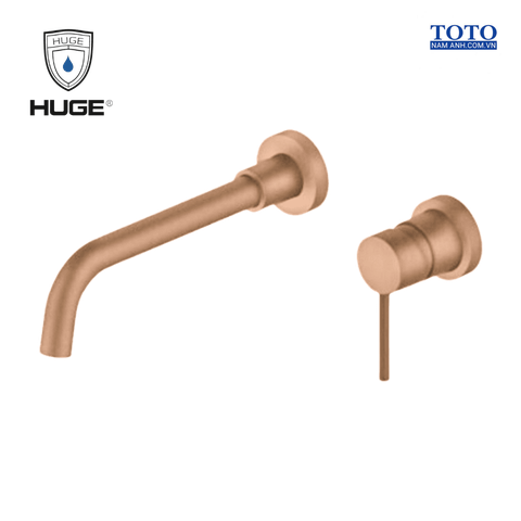 Vòi chậu âm tường Huge H-VT200C mầu đồng