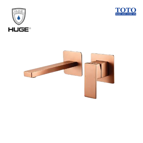 Vòi chậu âm tường Huge H-VV200C mầu đồng