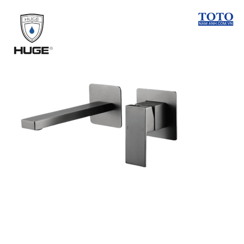 Vòi chậu âm tường Huge H-VV200M mầu ghi xám